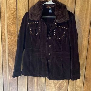 Brown denim jacket